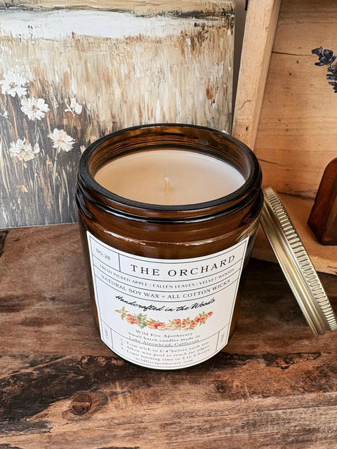 The Orchard (fresh apple, fallen leaves) - Wildfire Apothecary Candle - Wears The MountainCandlesWildfire Apothecary
