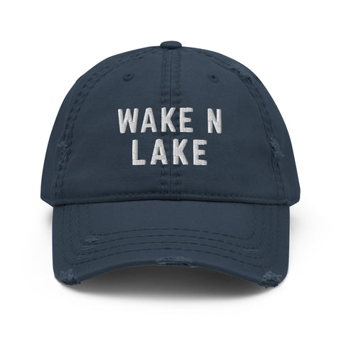Wake n Lake - Distressed Hat - Wears The MountainWears The Mountain