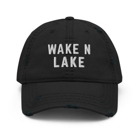 Wake n Lake - Distressed Hat - Wears The MountainWears The Mountain