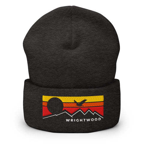 Wrightwood Flying Sunset - Embroidered Cuffed Beanie - Wears The MountainWears The Mountain