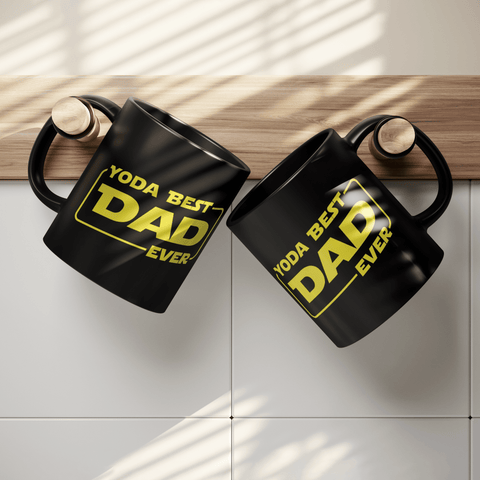 Yoda Best Dad - Black Mug - Wears The MountainCoffee Mugsteelaunch