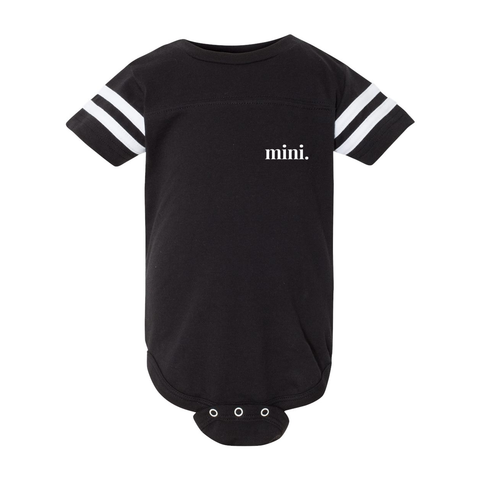 mini. - Football Sleeve Onesie