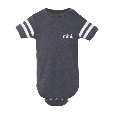 mini. - Football Sleeve Onesie