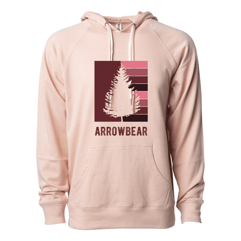Arrowbear Striped Tree - Lightweight Hooded Sweatshirt - Wears The MountainSweaters/HoodiesPrint Melon Inc.