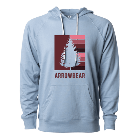 Arrowbear Striped Tree - Lightweight Hooded Sweatshirt - Wears The MountainSweaters/HoodiesPrint Melon Inc.