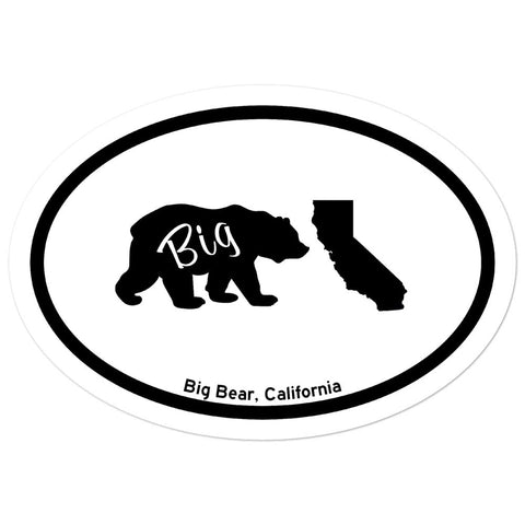 Big Bear, California - Oval Icon Sticker - Wears The MountainStickersPrintful