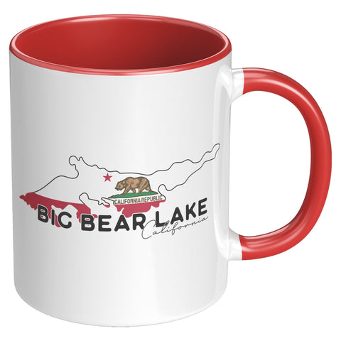 Big Bear Lake Flag - Accent Coffee Mug - Wears The MountainCoffee Mugsteelaunch