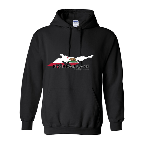 Big Bear Lake Flag - Hooded Sweatshirt - Wears The MountainSweaters/HoodiesPrint Melon Inc.