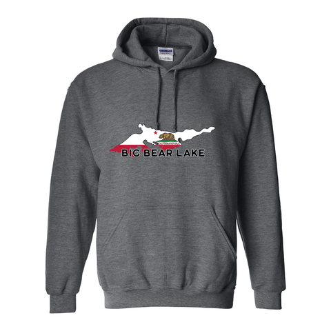 Big Bear Lake Flag - Hooded Sweatshirt - Wears The MountainSweaters/HoodiesPrint Melon Inc.