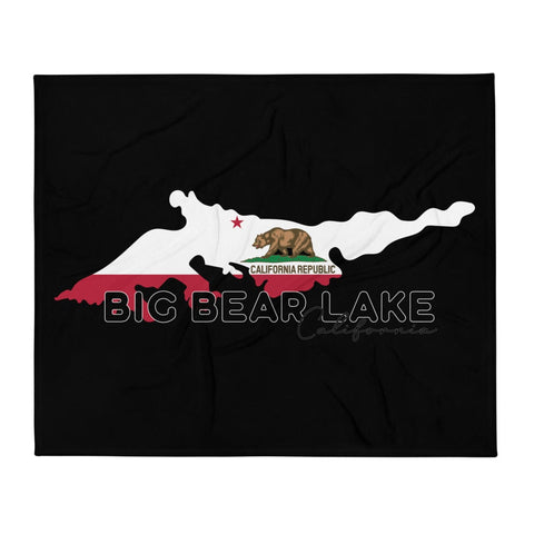 Big Bear Lake Flag - Plush Blanket - Wears The MountainBlanketPrintful
