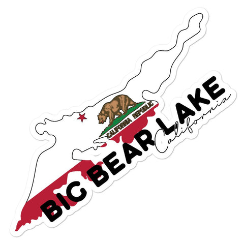 Big Bear Lake Flag - Sticker - Wears The MountainStickersPrintful