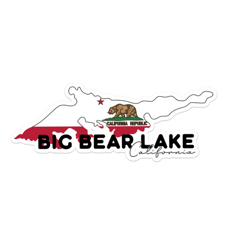 Big Bear Lake Flag - Sticker - Wears The MountainStickersPrintful