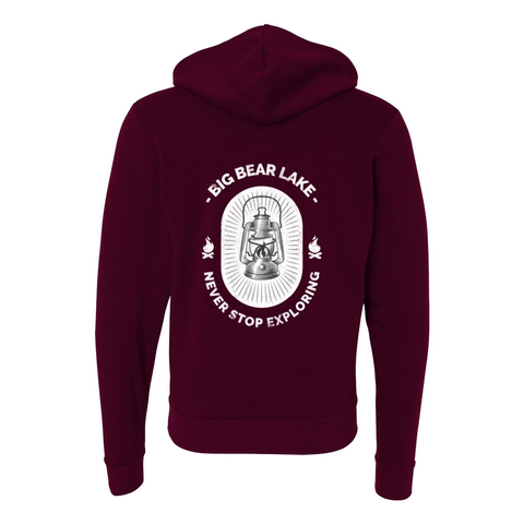 Big Bear Lake Lantern - Zip Up Hoodie - Wears The MountainSweaters/HoodiesPrint Melon Inc.