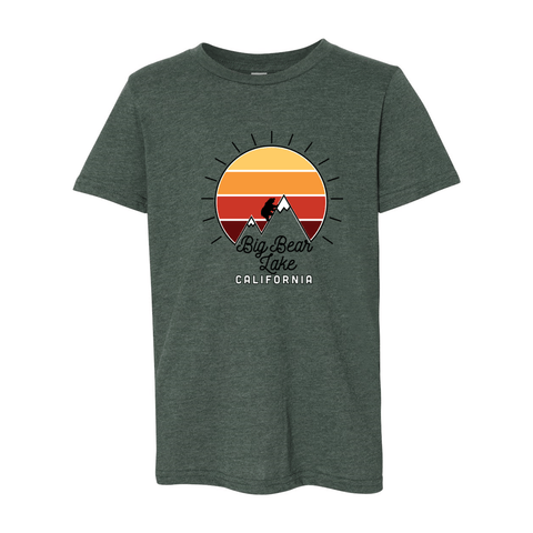 Big Bear Lake Mountain Sunset - Youth Unisex Jersey T - Wears The MountainT-ShirtsPrint Melon Inc.