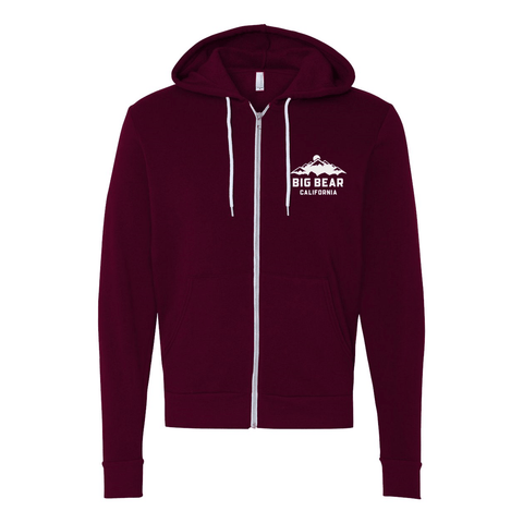 Big Bear Lake Mountain - Zip Up Hoodie - Wears The MountainSweaters/HoodiesPrint Melon Inc.