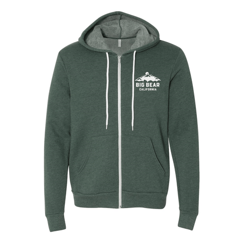 Big Bear Lake Mountain - Zip Up Hoodie - Wears The MountainSweaters/HoodiesPrint Melon Inc.