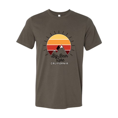 Big Bear Mountain Sunset - Unisex Jersey T - Wears The MountainT-ShirtsPrint Melon Inc.