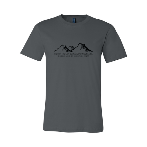 Big Bear Mtn Range/Elevation - Unisex Jersey T - Wears The MountainT-ShirtsPrint Melon Inc.