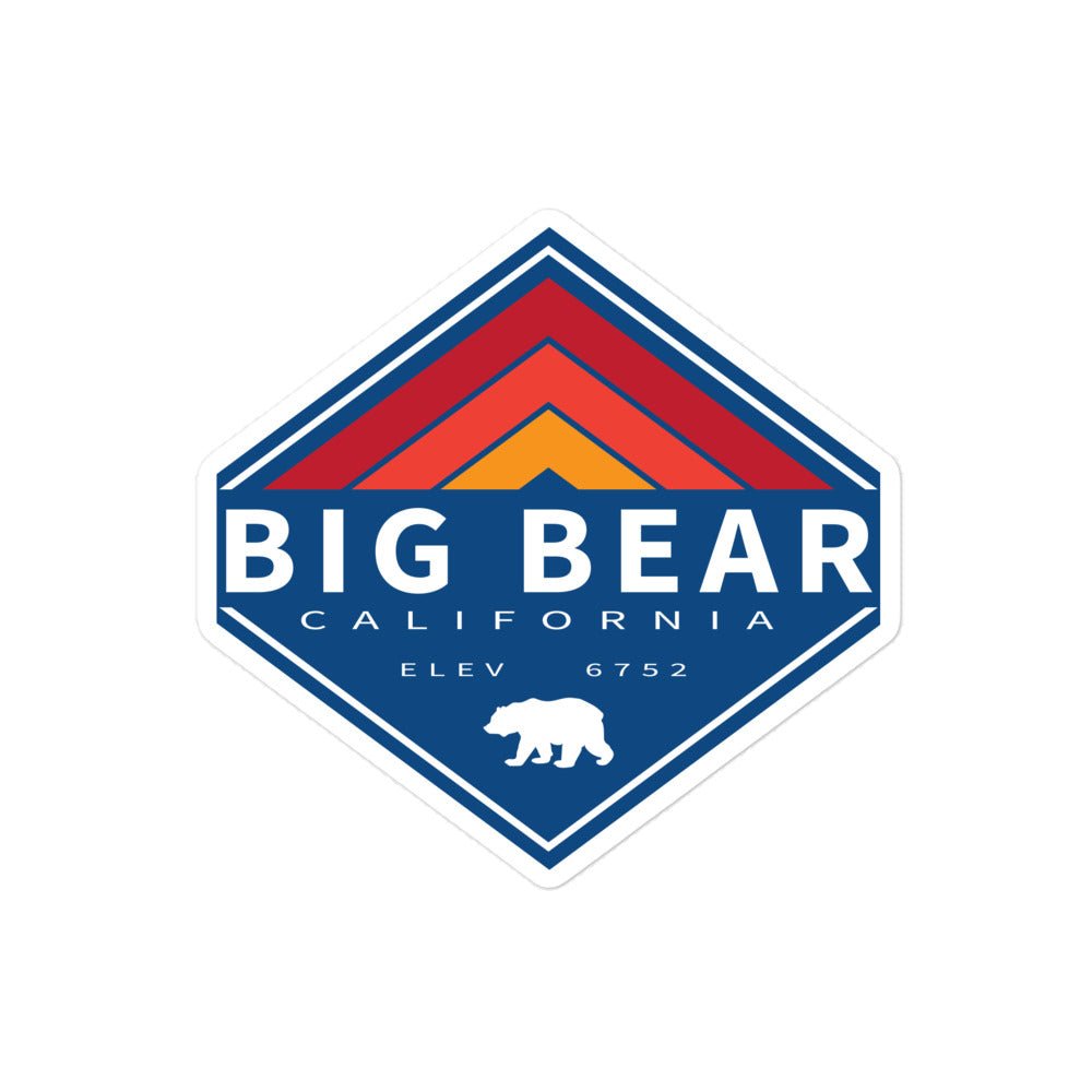 Big Bear California Decal Sticker - Skiing, Ski Mountain, Hiking - 3.75" Multi-Color