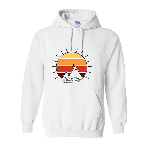 Blue Jay Mountain Sunset - Hooded Sweatshirt - Wears The MountainSweaters/HoodiesPrint Melon Inc.