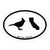 Blue Jay - Oval Icon Sticker - Wears The MountainStickersPrintful