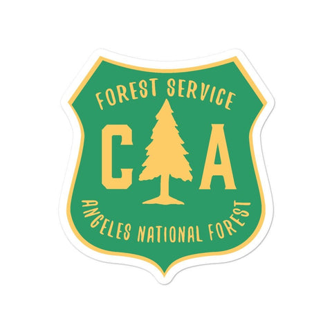 CA Forest Service Shield - Angeles National Forest - Sticker - Wears The Mountain