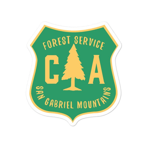 CA Forest Service Shield - San Gabriel National Forest - Sticker - Wears The Mountain