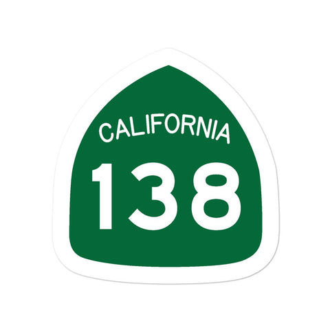 CA Highway 138 - Sticker - Wears The Mountain