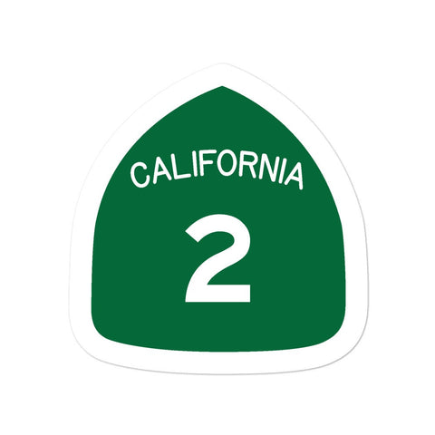 CA Highway 2 - Sticker - Wears The Mountain