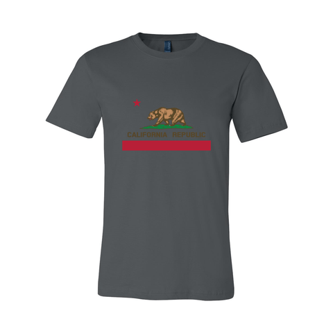 CA State Flag - Unisex Jersey T - Wears The Mountain