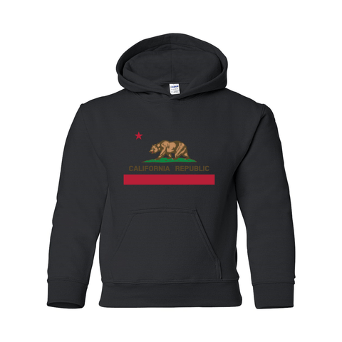 CA State Flag - Youth Hoodie - Wears The Mountain