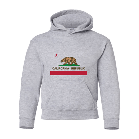 CA State Flag - Youth Hoodie - Wears The Mountain