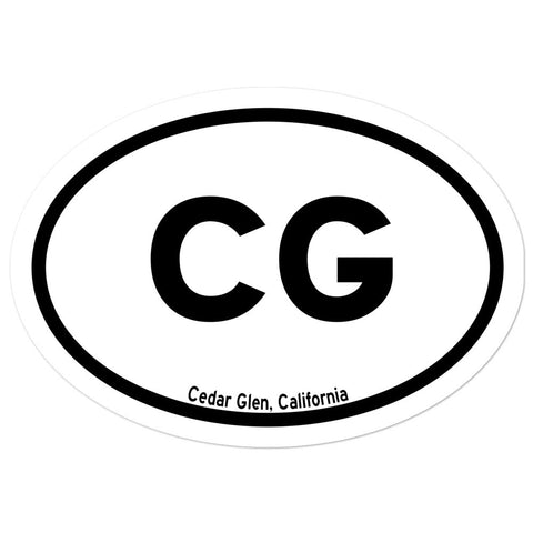Cedar Glen - Oval City Sticker - Wears The Mountain