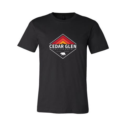 Cedar Glen Retro Diamond - Unisex Jersey T - Wears The MountainT-ShirtsPrint Melon Inc.