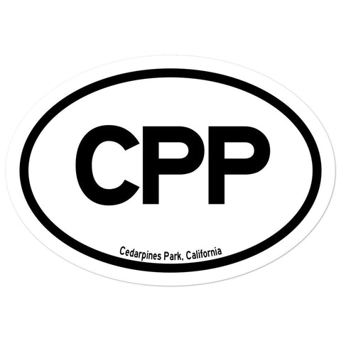 Cedarpines Park - Oval City Sticker - Wears The Mountain