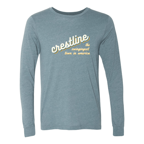 Crestline: The Swingingest Town - Premium Long Sleeve Jersey T - Wears The MountainLong SleevePrint Melon Inc.