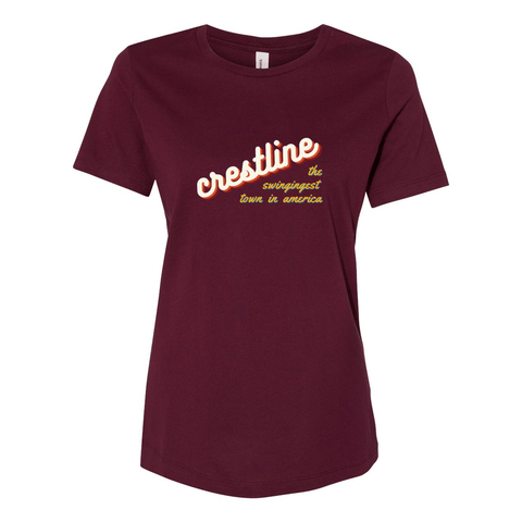 Crestline: The Swingingest Town - Premium Women's Boyfriend T - Wears The MountainT-ShirtsPrint Melon Inc.