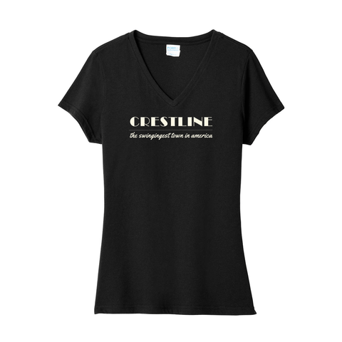 Crestline: The Swingingest Town - Women's V-Neck T - Wears The MountainT-ShirtsPrint Melon Inc.