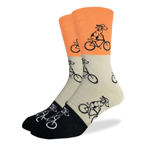 Dog Riding Bike - Socks - Wears The MountainSocksGood Luck Sock