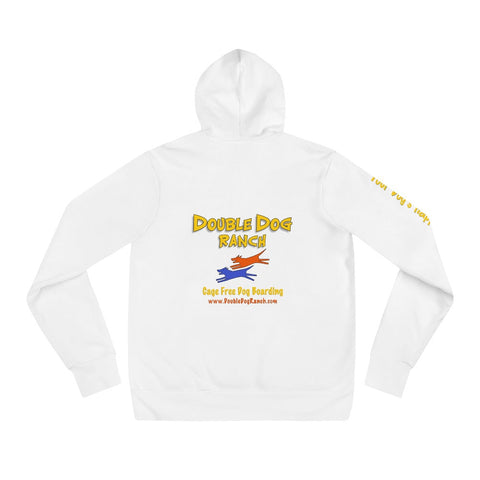 Double Dog Ranch - Sponge Fleece Hooded Sweatshirt  (with sleeve print) -  - Wears The Mountain