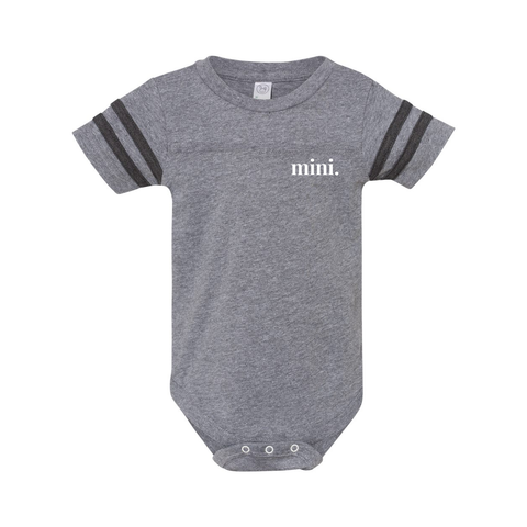 mini. - Football Sleeve Onesie