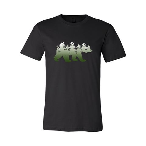 Faded Bear w/ Trees - Unisex Jersey T - Wears The Mountain