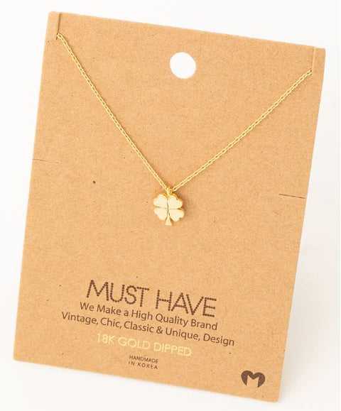 Four Leaf Clover - Necklace - Wears The MountainNecklaceWears The Mountain