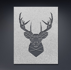 Geometric Deer - Metal Art - Wears The MountainWall Artteelaunch
