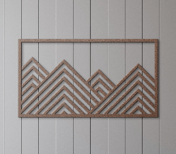 Geometric Mountain - Metal Art - Wears The MountainWall Artteelaunch