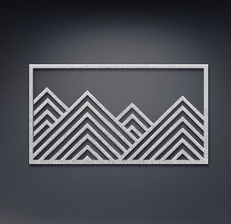 Geometric Mountain - Metal Art - Wears The MountainWall Artteelaunch
