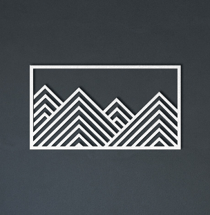 Geometric Mountain - Metal Art - Wears The MountainWall Artteelaunch