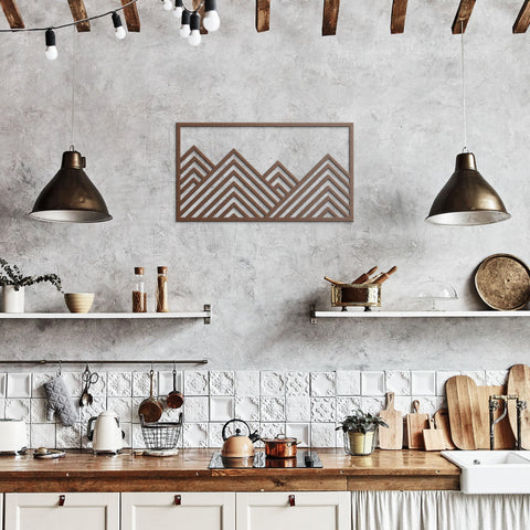 Geometric Mountain - Metal Art - Wears The MountainWall Artteelaunch