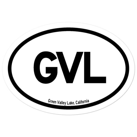 Green Valley Lake, California - Oval City Sticker - Wears The Mountain