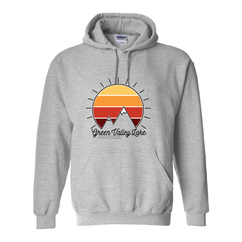 Green Valley Lake Mountain Sunset - Hooded Sweatshirt - Wears The Mountain